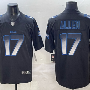 Men's Buffalo Bills #17 Josh Allen Black Fashion Vapor Limited Football Stitched Jersey