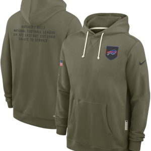 Men's Buffalo Bills Olive 2025 Salute to Service Pullover Hoodie