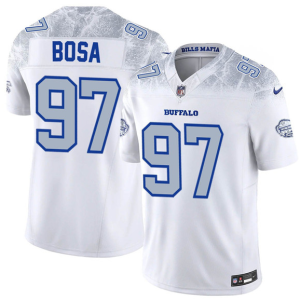 Men's Buffalo Bills #97 Joey Bosa White 2025 F.U.S.E. ??Rivalries?? Vapor Limited Stitched Jersey