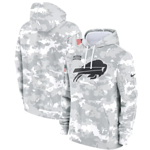 Men's Buffalo Bills 2024 Arctic Camo Salute To Service Club Fleece Pullover Hoodie