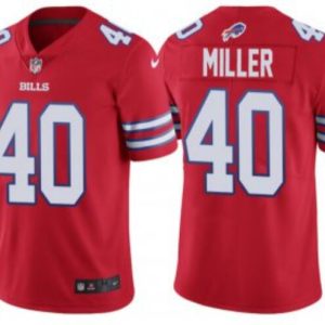 Men's Nike Buffalo Bills #40 Miller Red Vapor Untouchable Limited Jersey
