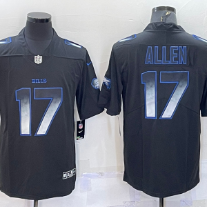 Men's Buffalo Bills #17 Josh Allen Smoke Fashion Limited Jersey