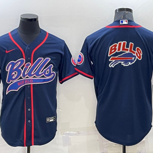 Men's Buffalo Bills Blank Blue Baseball Nike Jersey