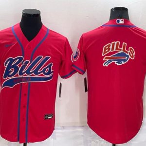 Men's Buffalo Bills Blank Red Baseball Nike Jersey
