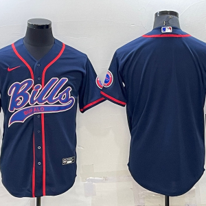 Men's Buffalo Bills Blank Blue Baseball Nike Jersey