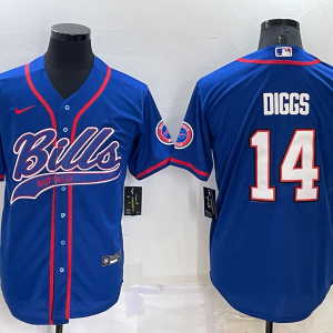 Men's Buffalo Bills #14 Stefon Diggs Royal Blue Baseball Nike Jersey