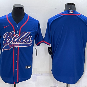 Men's Buffalo Bills Blank Royal Blue Baseball Nike Jersey