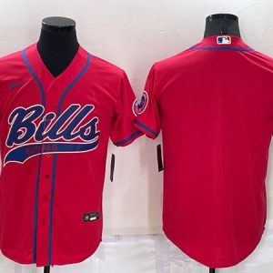 Men's Buffalo Bills Blank Red Baseball Nike Jersey