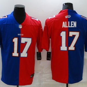 Men's Buffalo Bills #17 Josh Allen Blue/Red Split 2020 Vapor Untouchable Limited Jersey