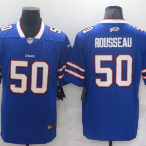Men's Nike Buffalo Bills #50 Rousseau Royal Blue Vapor Untouchable Limited Jersey