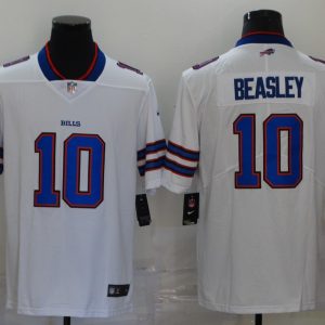 Men's Nike Buffalo Bills #10 Beasley White Shadow Logo Limited Jersey