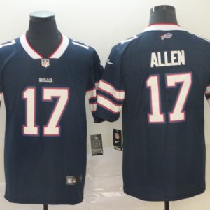 Nike Buffalo Bills #17 Josh Allen Navy Inverted Legend Men Jersey