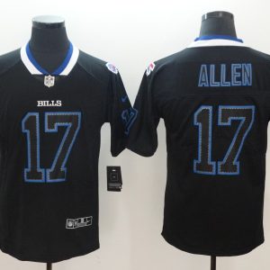 Nike 2018 Buffalo Bills 17 Allen Lights Out Black Color Rush Limited Jersey