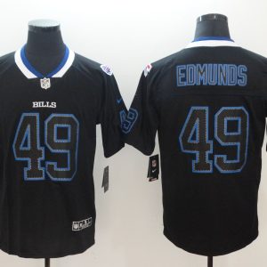 Nike 2018 Buffalo Bills #49 Tremaine Edmunds Lights Out Black Color Rush Limited Jersey