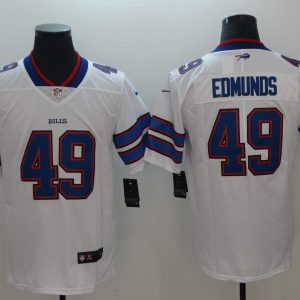 Men's Nike Buffalo Bills #49 Tremaine Edmunds White Team Color Vapor Untouchable Limited Jersey