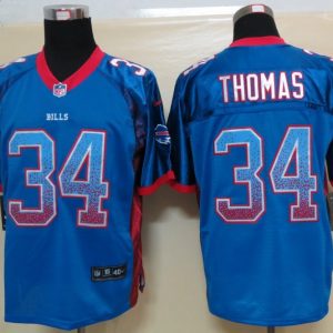 2013 New Nike Buffalo Bills 34 Thomas Drift Fashion Blue Elite Jerseys