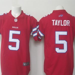 NFL Buffalo Bills #5 Taylor Red Color Rush Jersey