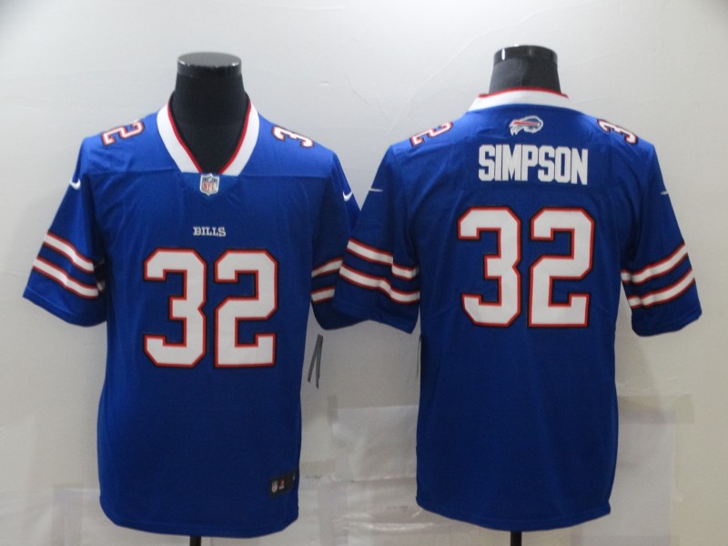 Mens Buffalo Bills #32 Simpson Blue Vapor Limited Jersey