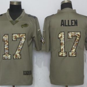 New Nike Buffalo Bills #17 Allen Olive Camo Carson Salute to Service Limited Jersey