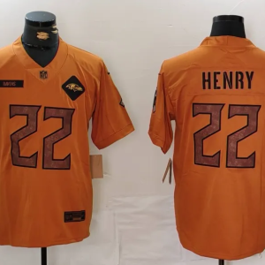 Men's Baltimore Ravens #22 Henry 2023 Brown Salute To Service Limited Jersey