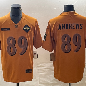 Men's Baltimore Ravens #89 Andrews 2023 Brown Salute To Service Limited Jersey
