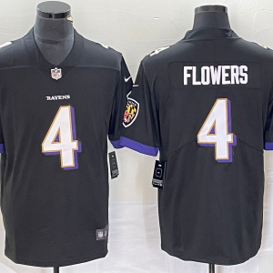 Men's Baltimore Ravens #4 Zay Flowers Black Vapor Untouchable Limited Jersey