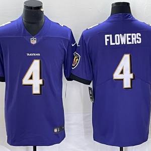 Men's Baltimore Ravens #4 Zay Flowers Purple Vapor Untouchable Limited Jersey