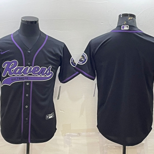 Men's Baltimore Ravens Blank Black Baseball Nike Jersey