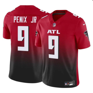 Men's Atlanta Falcons #9 Michael Penix Jr Red/Black 2024 Draft F.U.S.E. Vapor Untouchable Limited Jersey