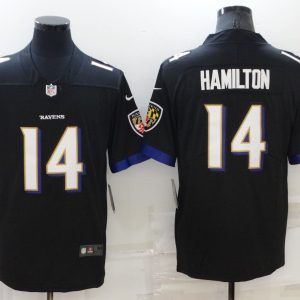 Men's Baltimore Ravens #14 Kyle Hamilton Black Vapor Untouchable Limited Jersey