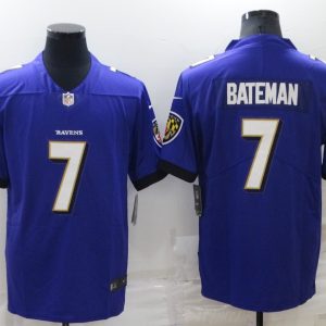 Men's Baltimore Ravens #7 Bateman Purple Vapor Untouchable Limited Jersey