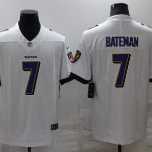Men's Baltimore Ravens #7 Bateman White Vapor Untouchable Limited Jersey
