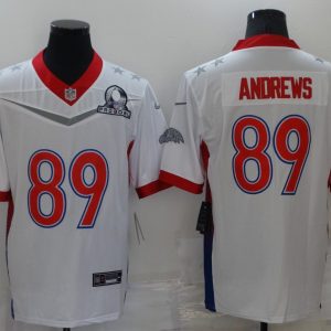 Men's Baltimore Ravens #89 Mark Andrews 2022 White Pro Bowl Jersey