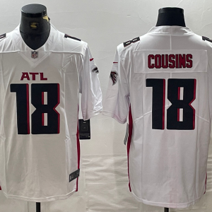 Men's Atlanta Falcons #18 Kirk Cousins White Vapor Untouchable Limited Jersey