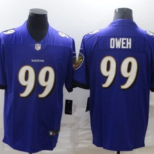 Men's Baltimore Ravens #99 Oweh Purple Vapor Untouchable Limited Jersey