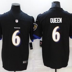 Men's Baltimore Ravens #6 Queen Black Vapor Untouchable Limited Jersey