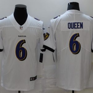 Men's Baltimore Ravens #6 Queen White Vapor Untouchable Limited Jersey