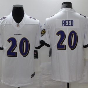 Men's Baltimore Ravens #20 Ed Reed White Vapor Untouchable NFL Jersey