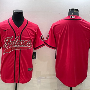 Men's Atlanta Falcons Blank Red Baseball Jersey