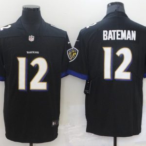 Men's Baltimore Ravens #12 Bateman Black Vapor Untouchable Limited Jersey