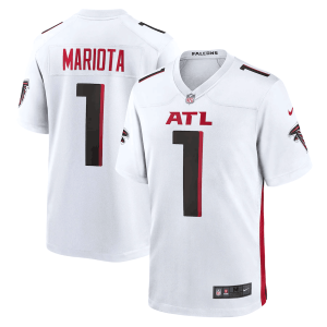 Men's Atlanta Falcons #1 Mariota White Vapor Untouchable Limited Jersey