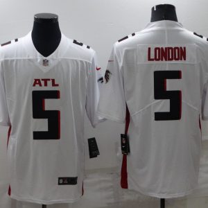 Men's Atlanta Falcons #5 Drake London White Vapor Untouchable Limited Jersey