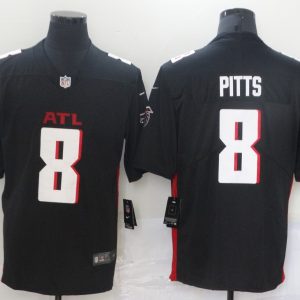 Men's Atlanta Falcons #8 Kyle Pitts 2021 Black Vapor Untouchable Limited Jersey