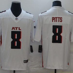 Men's Atlanta Falcons #8 Kyle Pitts 2021 White Vapor Untouchable Limited Jersey