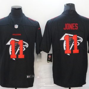 Men's Atlanta Falcons #11 Julio Jones Black Shadow Logo Limited Jersey