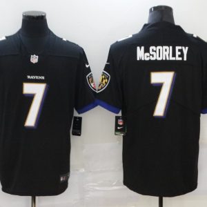Men's Baltimore Ravens #7 McSORLEY Black Vapor Untouchable Limited Jersey