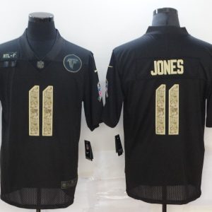 Men's Atlanta Falcons #11 Julio Jones Black Camo Salute To Service Limited Jersey