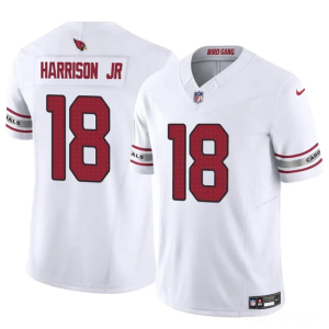 Men's Arizona Cardinals #18 Marvin Harrison Jr White 2024 Draft F.U.S.E. Vapor Untouchable Jersey