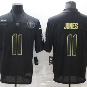 Men's Atlanta Falcons #11 Julio Jones 2020 Black Salute To Service Limited Jersey