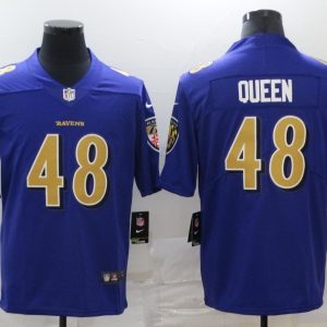 Men's Baltimore Ravens #48 Queen Purple Color Rush Limited Jersey